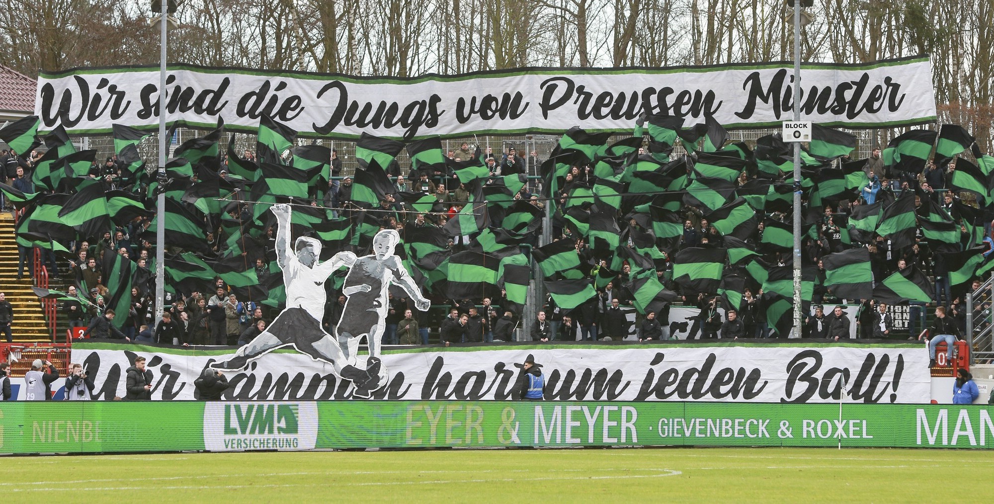 SC Preußen-Fans im Spiel gegen TSV 1860 München