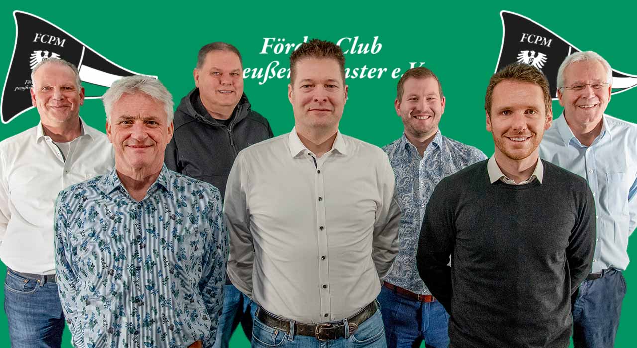 Gruppenportrait Vorstand Förder-Club Preußen Münster 2020 e.V.