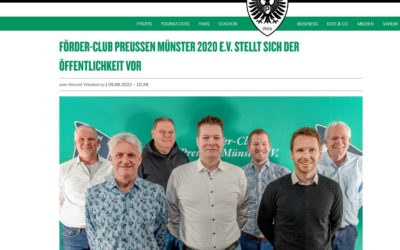 Beitrag auf der Homepage des SC Preußen Münster vom 09.06.2022